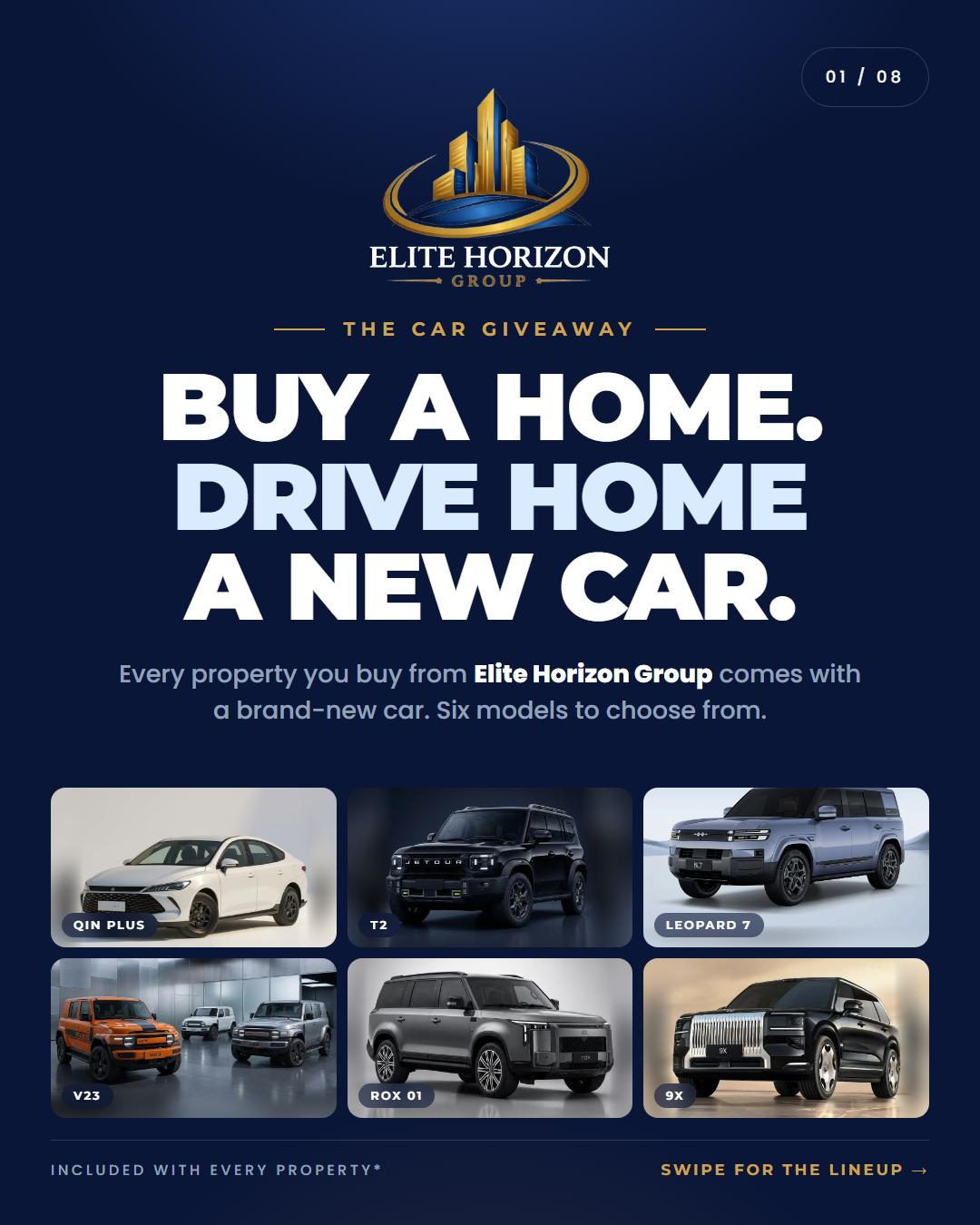 Car Giveaway Lineup
